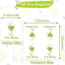 A Tini Bit Older Party Napkins, Martini Birthday Napkins Bachelorette Party Napkins for A Tini Bit Older Birthday Party Supplies, Martini Bar Birthday Party Table Decoration（White and Green)