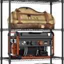 1250 lbs 5 Tier Shelf Metal Storage Shelves Shelving Wire Rack Heavy Duty Closet Organizers for Garage Kitchen Bathroom Laundry Black 15.7" D x 33.5" W x 68.5" H