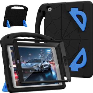 Kids Case for iPad 9th/8th/7th Generation (iPad 10.2 inch 2021/2020/2019), Shockproof Case with Screen Protector (Black)