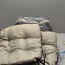 Non Slip Chair Cushions for Dining Chairs Set of 4 Kitchen Chair Cushions 18"x18"x3" Turfted Chair Pads Comfortable and Soft Seat Cushion with Ties, Black