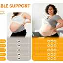 Plus Size Pregnancy Belly Band Extra Large Maternity Support Belt for Belly, Waist & Back Pain Relief Adjustable & Breathable Belly Band for 4XL Moms (Fits Waist 43"-59",Beige)
