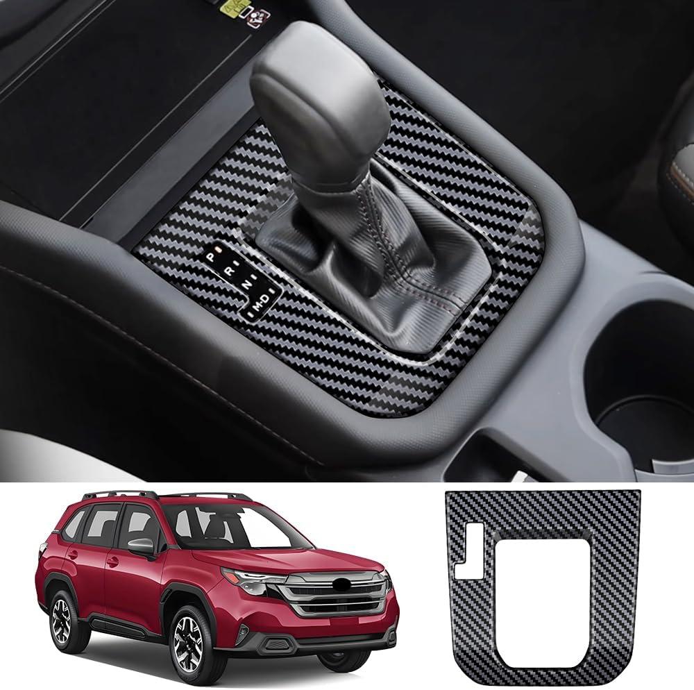 Car Central Control Gear Shift Panel Trim Cover for Subaru Forester 2025 2026 Auto Interior Decorations Accessories Center Console Protection Frame Carbon Fiber Style kit Accessory