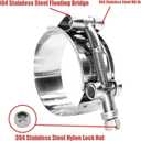 BOTTEN 4 Pack 1.75" T-Bolt Hose Clamp, Clamp Range 51-59mm for 1.75" Hose ID, hose clamps Stainless Steel, hose clamp pliers and clamps heavy duty, radiator hose clamps