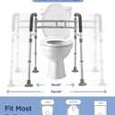 Toilet Safety Rails for Seniors, Adjustable & Foldable Toilet Frame for Elderly and Disabled, Handicap Toilet Handles Fits Any Toilet (350 lb)