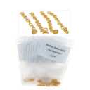 20 Pcs 24K Plated Gold Bonding Traction Chain Lingual Buttons Chain Retangular Mesh Base (HJL-Retangular-20 Pcs)