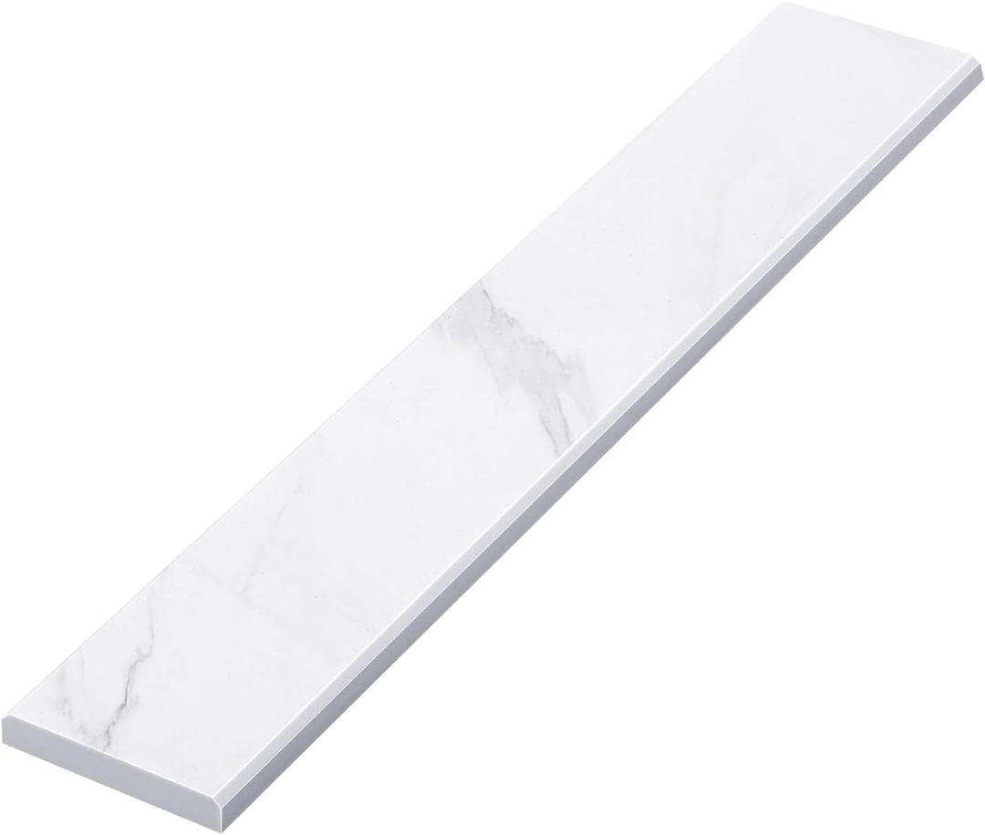 White Marble Threshold 4x24x5/8 Inch Marble Window Sill Shower Curb Top Tile Door Transition Bathroom Vanity Backsplash for Shower Pan System Jambs Fireplaces(Classic Style)