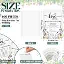 Ctosree 100 Set Wedding Favors for Guests Bulk Include 100 Pcs Self Adhesive Seed Packets Kraft Paper Seed Envelopes Let Love Grow Cards and Organza Gift Bags for Bridal Shower (Retro)