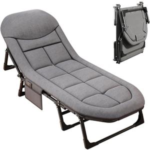 Camping Cot for Adults,Lightweight Tent Portable Sleeping Bed, Portable Folding Bed for Sleeping, for Traveling Supports(180cm) (Grey)