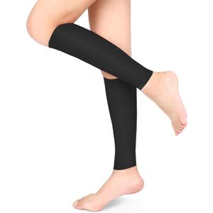 Compression Socks, 20-30mmHg Calf Compression Sleeves, Footless Compressed Socks for Varicose Veins, Shin Splints, Edema Recovery Maternity, Cycling Running Travel, Women & Men, Size XL