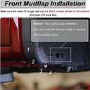 Mud Flaps Delete Compatible with GMC Sierra 1500 2019-2025, Including Front and Rear Mudflaps, All Weather Protection Heavy Duty ABS Mud Guard Delete for Trucks, Easy Install