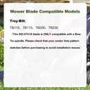 942-0741A Replacement Kit for Troy-Bilt TB110/TB115/TB200/TB230 Lawn Mower - Mulching Blade 942-0741A+ Air Filter Cover 594106/595658 + Spark Plug + Fuel System Cleaner