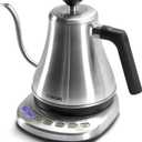COSORI Gooseneck Electric Kettle with 5 Variable Presets, Pour Over & Coffee maker, 100% Stainless Steel Inner Lid & Bottom, 1200 Watt Quick Heating, 0.8L, Silver