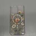 GVIEWIN for iPhone 16 Pro Max Case Compatible with MagSafe, [Military Grade Protection] [Screen Protector] Full Camera Protection Floral Translucent Women Magnetic Phone Case, Bunchflower