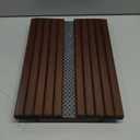 GEHE Bamboo Sofa Arm Tray, Foldable Couch Arm Tray Side Table, Anti-Falling Armrest Tables Cup Holder for Snacks, Drinks, Beers, Phone, Control, Flexible and Portable, Anti-Slip Bottom (Brown)