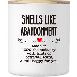 Christmas Farewell Retirement Gift for Coworker Friend, 10OZ Funny Leaving Candle Gifts, Moving Away Going Away Goodbye Gifts for Women Coworkers Work Bestie, Smells Like Abandonment Scented Candle