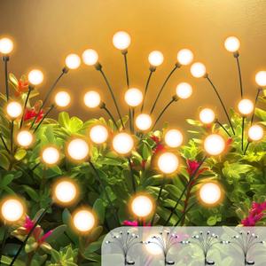 Vibrant Solar Garden Lights, Ultra Bright Solar Powered Firefly Lights Outdoor Waterproof, High Flexibility Starburst Swaying Light, 8 LED Landscape Lighting Decorative for Pathway Patio Yard
