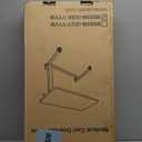 Vaunn Medical Pneumatic Adjustable Overbed Bedside Table with Wheels (Hospital and Home Use) (Black) (15"D x 30"W x 40.5"H)