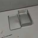 Silver Metal Tin Box Lids - Large Containers, Holder for Keeping Car Keys, Cookie, Pencil Case, 8.2 x 4.7 x 2.4 inch