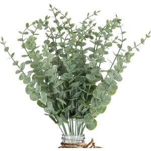 20pcs Eucalyptus Stems Artificial Eucalyptus Leaves Stems Artificial Fake Flowers for Home Office Flowers Bouquet Centerpiece Wedding Decoration Christmas Decor 2025
