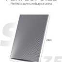 ESTHELLO Cat Litter Mat, Cat Litter Trapping Mat, Honeycomb Double Layer Design, Easy to Clean,Washable (24 x 15 Gray