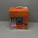 Karaoke Machine, Portable Bluetooth Speaker with 2 Wireless Microphones for Adults & Kids with Lights, Karaoke Microphone with PA System Supports USB/TF/REC/FM/AUX for Home Party Home System Packages (Black)