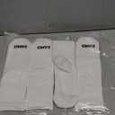 Kamo Fitness Daily 2-Pack Women's Ankle Socks, Athletic Half Crew, Cotton Mid-Calf, Cushioned Sole, Seamless Toe, Size 5-9 (White)