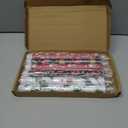 6 Pack Christmas Flameless Taper Candles 10.6'' Plastic LED Candles 3D Wick Flickering Electric Tall Candlesticks Battery Operated for Christmas Fall Autumn Home Party Decor