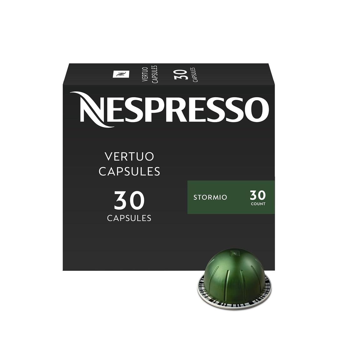 Nespresso Vertuo, Stormio, Dark Roast, 30-Count Coffee Pods, BBD 6/30/2027
