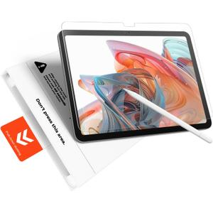 KCT 2 Pack Paperfeel Glass Screen Protector Compatible with iPad A16 11th Generation 11 inch/iPad 10th Generation 10.9 inch, Matte Surface, Tempered Glass with Bubble-Free Installation Tray