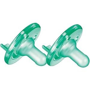 Philips AVENT Soothie Pacifier, Green, 0-3 Months, 2 Count, (2Pack)