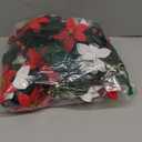 Suncalla 4 Pack Christmas Table Centerpieces Artificial Poinsettia Flower Ball Centerpieces 9.8" Xmas Silk Poinsettia Floral Arrangement for Christmas Holiday Winter Home Party Decor(Red, White)