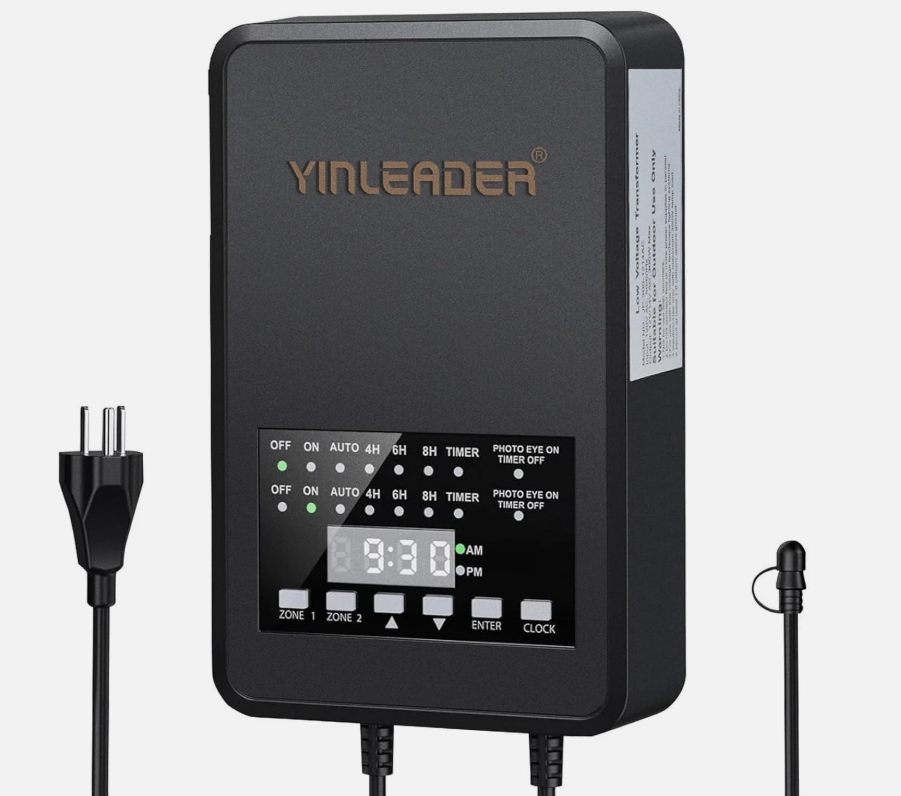 400W Low Voltage Landscape Transformer 12V/14V Output with Timer & Photocell 