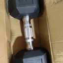 CAP Barbell 20 LB Rubber Coated Hex Dumbbell Hand Weight with Padded Grip - Pair | Comfort Grip