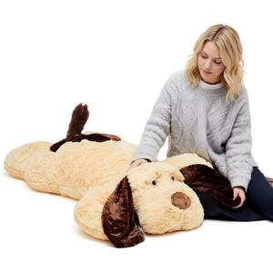 Juexica Giant Dog Stuffed Animal, 48 Inch Large Stuffed Dog Plush Body Puppy Pillow for Birthday Party Gift Supplies, Light Brown