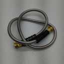 Cesun Short Garden Hose 5 ft, Small Metal Leader Hose, Drinking Water Hose, Flexible, Lightweight Stainless Steel Water Pipe for RV, Outdoor, Yard, 5ft x 5/8", Female to Female