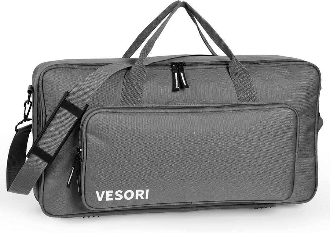 Pedalboard Bag for Guitar Pedal Board - Fits Boss ME-80 / GT-100 / ME-90 - Fleece Lined 23.6 x 11.4 x 3.5 Inch Carry Case - Grey