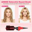 BBV Round Brush for Blow Out, Hair Brushes for Women, Boar Bristle Round Hair Brush for Curling, Styling, Volume & Shine (1.1 inch)