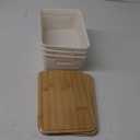 Plastic Storage Bins With Bamboo Lid Pantry Organization and Storage Baskets Containers Lidded Organizer Bins Small Baskets for Shelves Drawers Desktop Closet Playroom Classroom Office, 3 Pack
