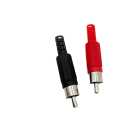 2 x 10PCS Solder RCA Plug Male Audio Video Adapter Connector Professional Red Black Plastic Handle RCA Female Socket Audio Video Soldering Type (5Red 5Black Male)
