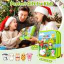 GOLIYEAN Busy Book for Toddlers 1-3, Montessori Toys for 1 Year Old Boy Girl Birthday Gifts, Busy Board Educational Toys for 1 Year Old Boys, Farm Animals Activity Books Airplane Car Travel Toy (Green)