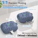 for AirPods 4 Case, Soft Silicone Airpod 4 Case Cover QUTE with Keychain & Cleaning Kit Compatible with AirPods 4th Generation 2024 for Women Girly, Anti-Scratch (Lavender Grey)