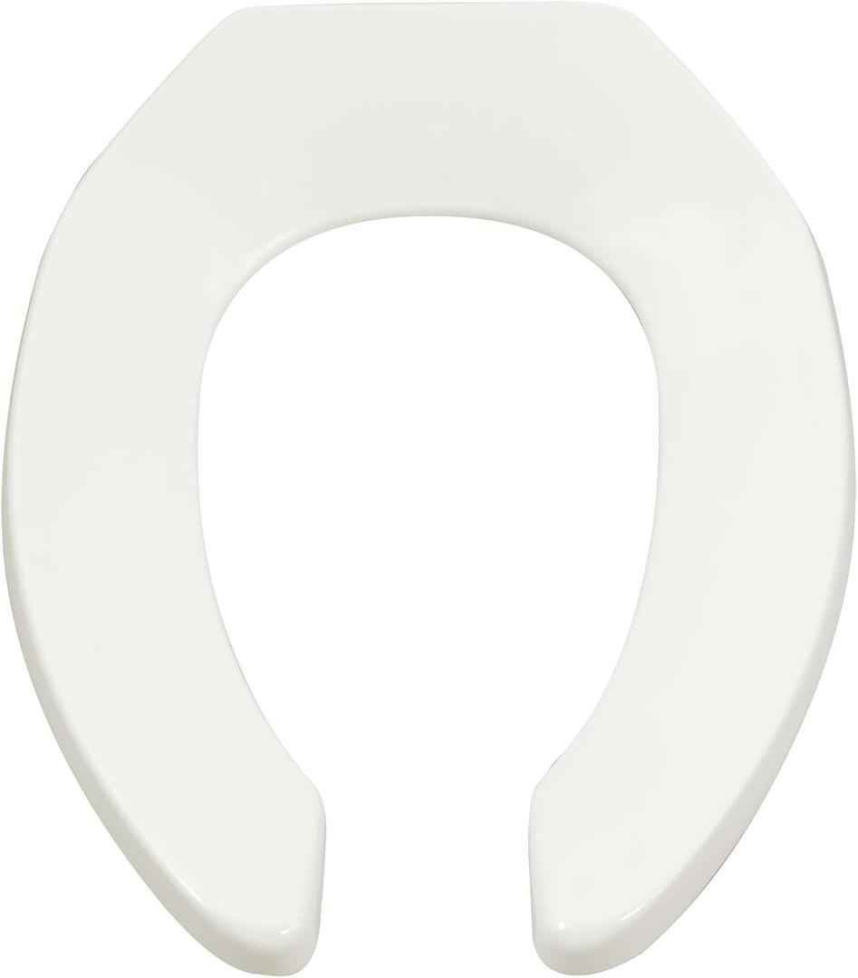 American Standard 5901110T.020 Commercial Heavy Duty Open Front Elongated Toilet Seat, White