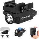 OLIGHT PL-Mini 2 Valkyrie 600 Lumens Magnetic USB Rechargeable Compact Weaponlight with Adjustable Rail, High Performance CW LED Tactical Flashlight with Built-in Battery (Black)