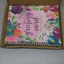 Floral Month by Month Greeting Card Organiser Book with 24 Pockets, Card and File Keeper Dividers for Birthdays, Weddings, Milestones, Graduation Parties, Holiday Reminders (21 x 25 cm)