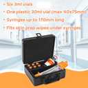 Dual 3ml and 30ml Peptide Case for Fridge, Vial Holder with Ultra-Thick Sponge, Large Room for Syringes and Skin Prep Wipes