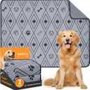 LOOBANI Reusable Pee Pads for Dogs - 2 Pack 24"x36" Washable, Waterproof & Leakproof, Non-Slip Whelping Pads for Dog Playpen, Crate, Gray