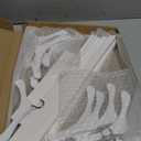 Civaner 11 Pcs Doll Garment Rack with Wooden Clothes Hanger for 18 Inch Girl Doll Clothes Mini Hangers Wardrobe Furniture Accessories for Dollhouse Baby Shower Supplies (White)