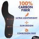 EstCarbon - Carbon Fiber Insole - 1 pc, Men 8-8.5, Women 9 - Mortons Extension - Orthotic Insole - Rigid Shoe Insert - Foot Arch Support - Turf Toe Stiff Plate - Thin Sport Sole