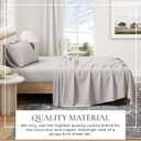 Great Bay Home Cotton Jersey Knit King Sheet Set - Ultra-Soft, Stretchy, Heathered Melange Bed Sheets - Cozy, Soft T-Shirt Sheet & Pillowcase Set (Light Grey)