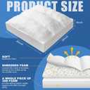 Sieral Couch Cushion Replacement 26" x 26" x 6" Sofa Cushion Support Replacement Upholstery High Density Foam Double-Layer Sofa Cushions Insert Seat Soft Supportive for Sectional Loveseat Chair